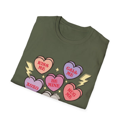 Cute & Sarcastic Retro Conversation Hearts T-Shirt | Funny Valentine's Day 'Nope' Candy Tee Gift