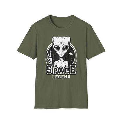 Awesome Peace Sign Alien T-Shirt | Retro Sci-Fi Space Lover UFO Graphic Tee | Unique Extraterrestrial Design