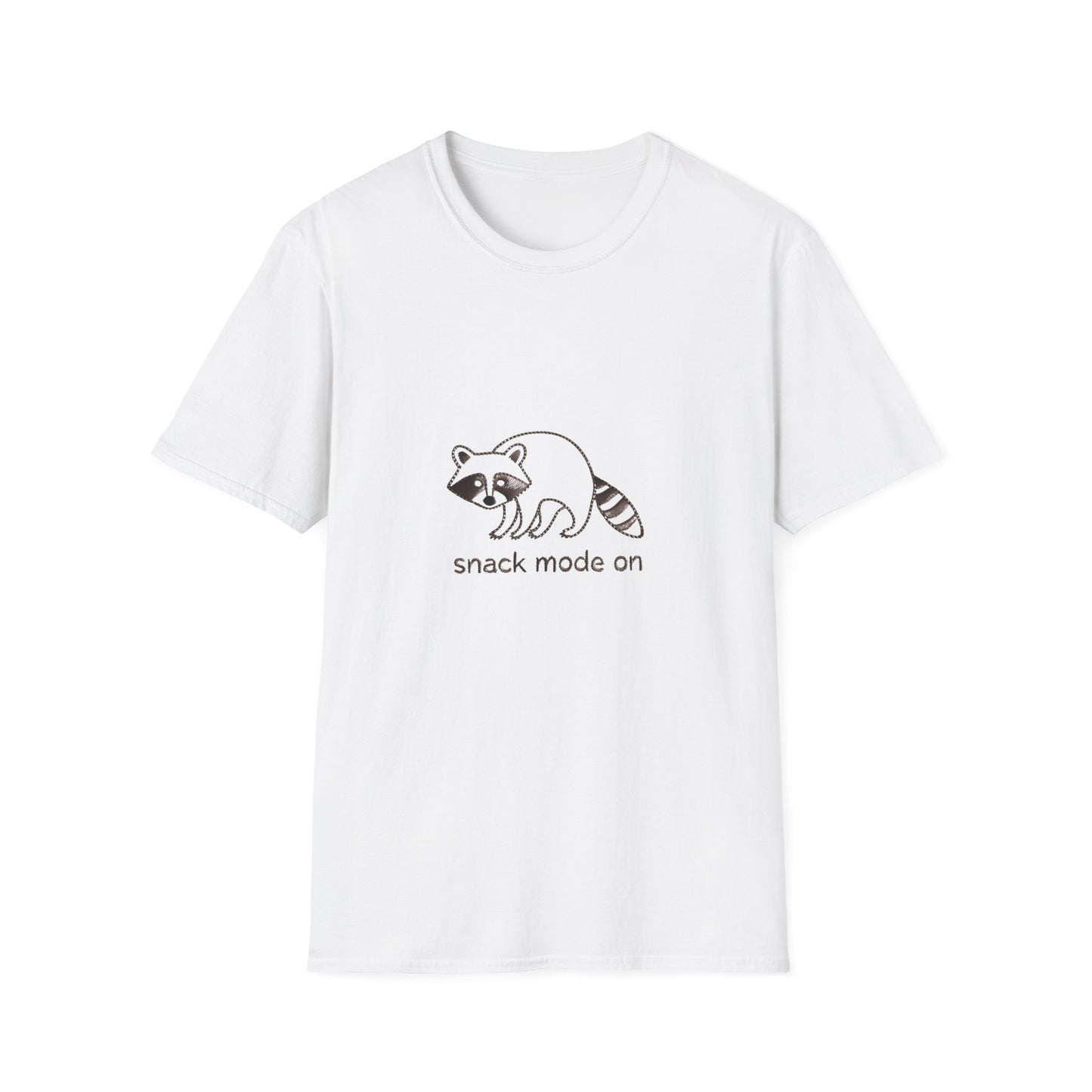 Epic Raccoon 'Snack Mode On' T-Shirt | Funny Animal Foodie Tee | Cozy & Unique Gift Idea for Wildlife Lovers