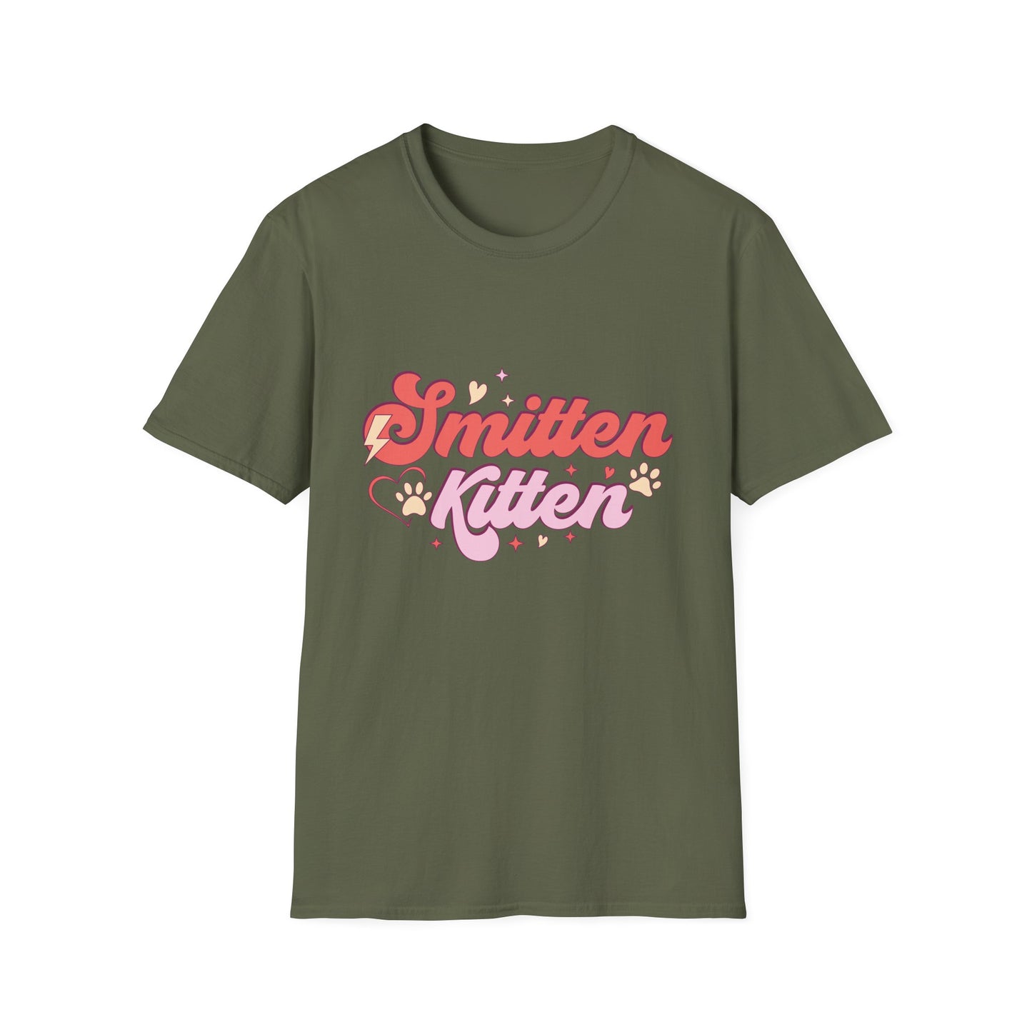 Adorable Smitten Kitten T-Shirt | Groovy Retro Cat Lover Tee | Perfect Pet Mom Gift | Cute & Chic