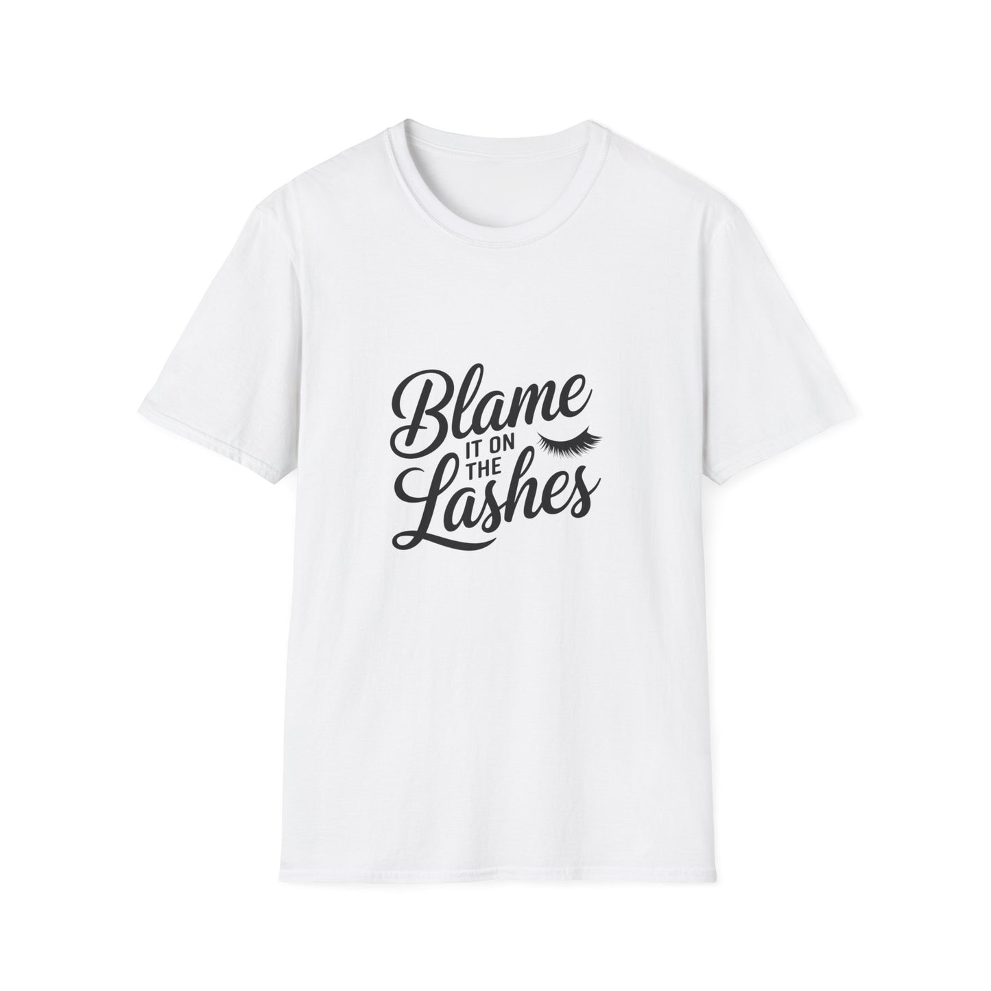 Sassy "Blame It On The Lashes" T-Shirt | Funny Eyelash Lover & Lash Tech Gift Tee | Trendy Beauty Graphic Top