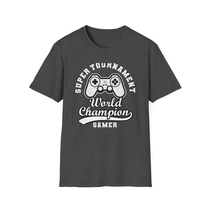 Epic Gamer World Champion T-Shirt | Distressed Video Game Controller Tee | Ultimate Gaming Apparel Gift for Men & Women