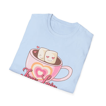 Sweet True Love Hot Chocolate T-Shirt | Adorable Marshmallow Couple Valentine's Day Gift Tee