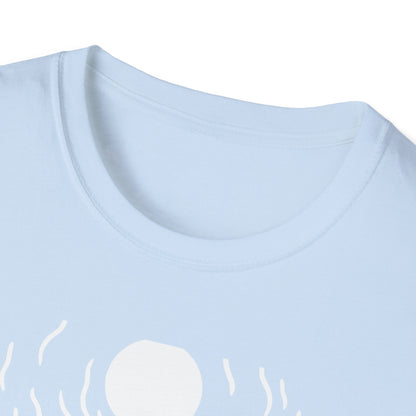 Skull Coffee Surfboard T-Shirt | Edgy Summer Beach Vibes Tee | Unique Design for Coffee Lovers & Surfers