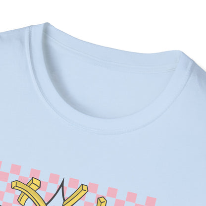 I Only Have Fries For You T-Shirt | Edgy Skeleton Hand & Broken Heart Fries Tee | Funny Foodie Alt Aesthetic Pink & Black Top