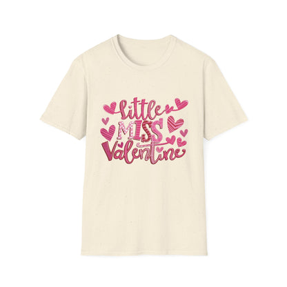 Adorable Little Miss Valentine T-Shirt | Girls' Cute Pink Hearts Tee | Perfect February 14th Gift for Kids