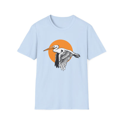 Majestic Flying Pelican T-Shirt - Bold Coastal Bird Art Tee for Nature Lovers | Unique & Eye-Catching Gift