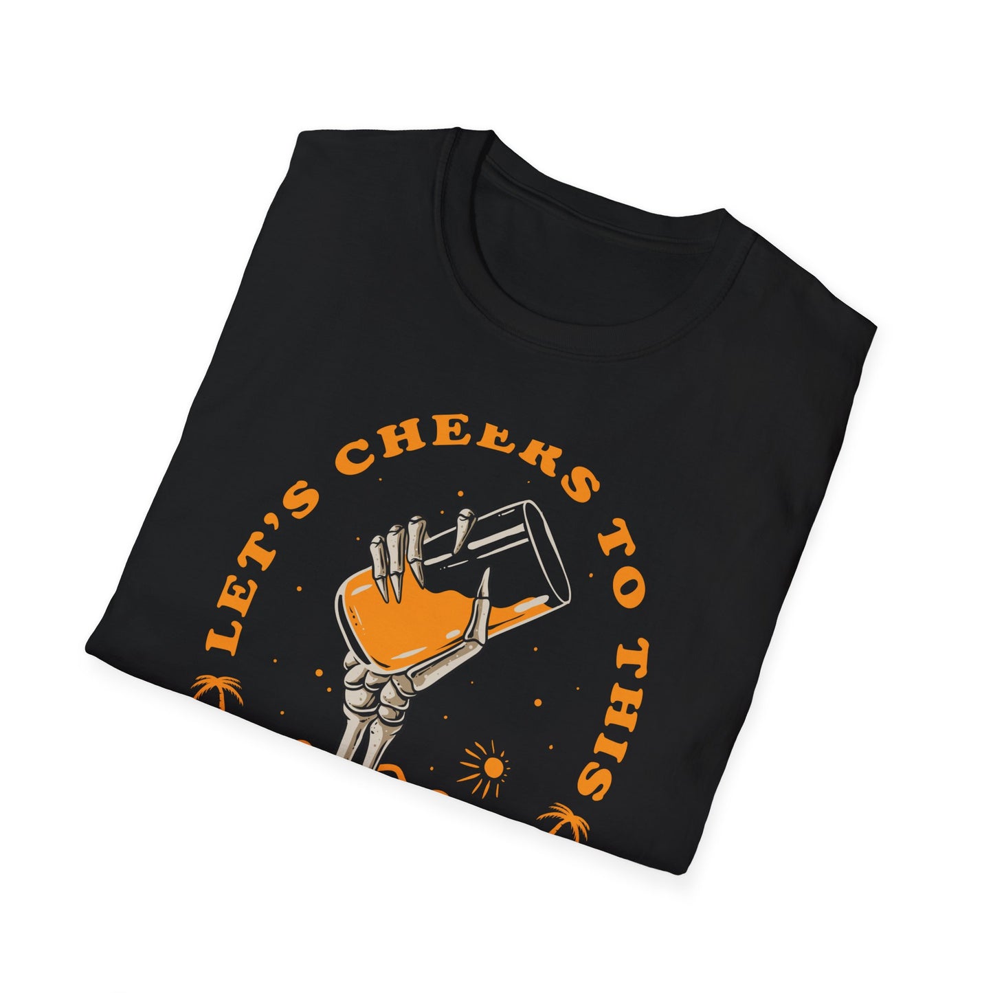 Awesome Skeleton Hand Cocktail T-Shirt - 'Cheers to This Summer Party' Beach & Vacation Tee