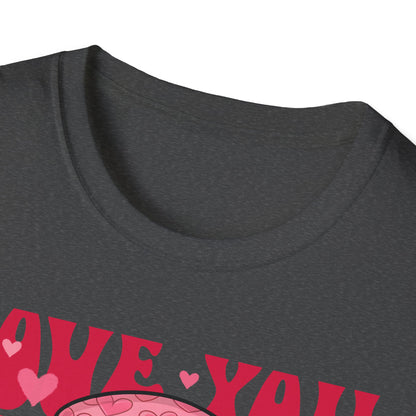 Super Cute Groovy Smiley Face T-Shirt - Pink Hearts Cowboy Hat & Peace Sign - Awesome 'Love You' Tee for Valentine's Day