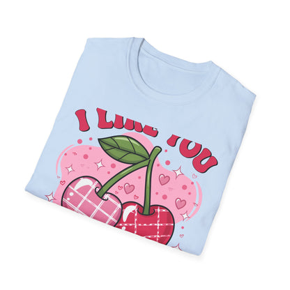 Sweet 'I Like You Cherry Much' T-Shirt | Adorable Retro Cherry Love Tee for Valentine's Day & Gifts