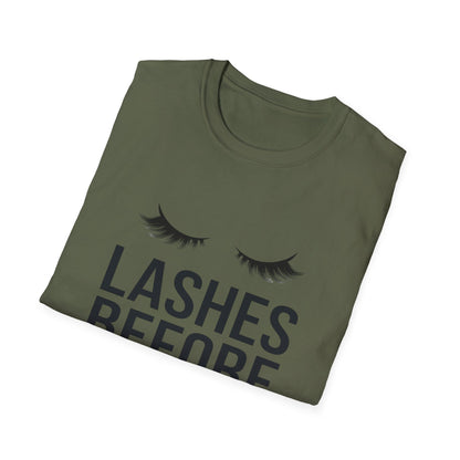 Fabulous 'Lashes Before Everything' T-Shirt | Chic Eyelash Lover & Lash Tech Gift | Ultimate Beauty Statement Tee for Women