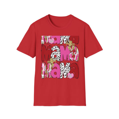 Chic Mama Valentine T-Shirt: Sparkling Cupid, Dalmatian Spots & Be Mine Hearts. Trendy Gift for Moms!