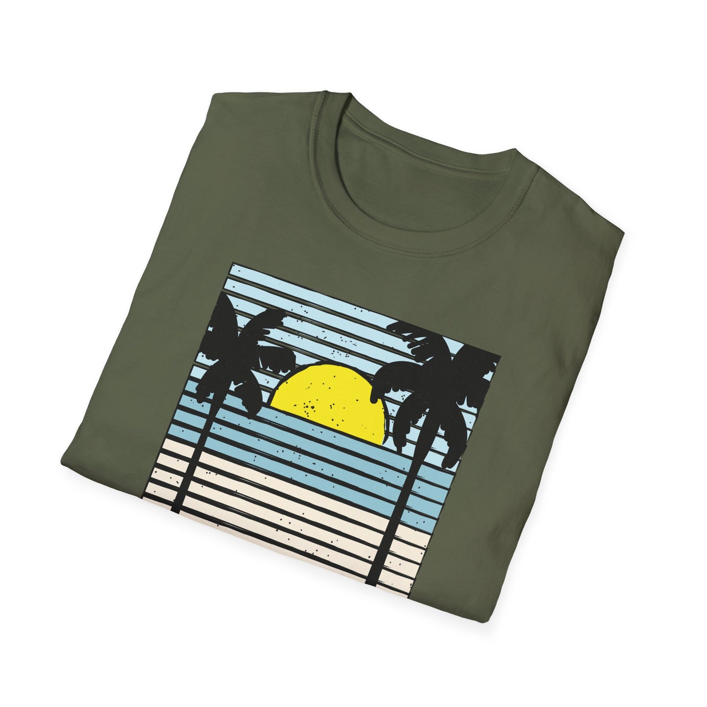 Classic Miami 1970 Florida Summer T-Shirt | Retro Palm Tree Sunset Beach Vacation Tee for Men & Women