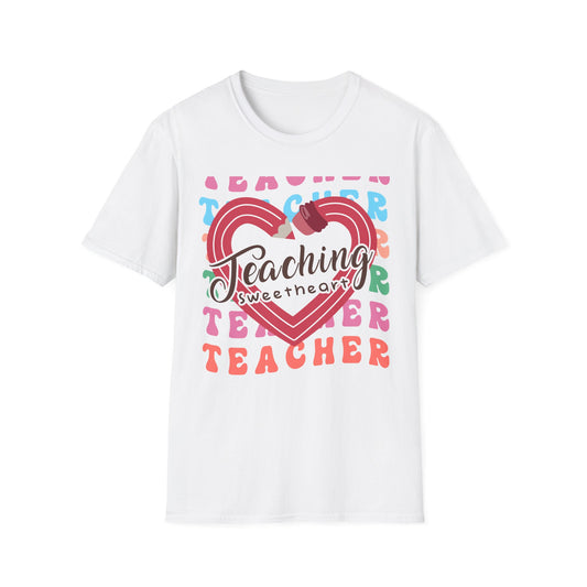 Groovy Teaching Sweetheart T-Shirt | Adorable Teacher Appreciation Tee | Perfect Gift for Educators & Mentors
