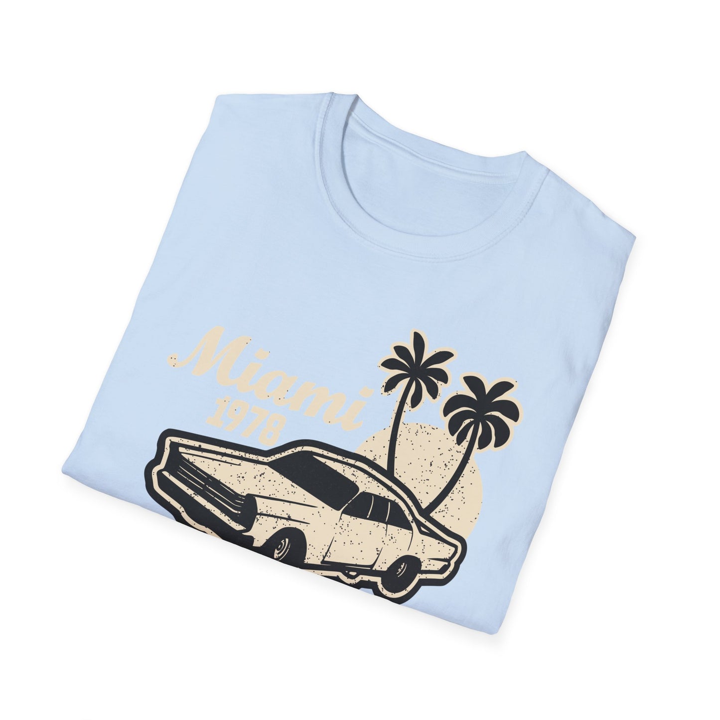 Vintage Miami 1978 Classic Car T-Shirt | Retro Florida Sunset Palm Trees Tee | Iconic 70s Vacation Style