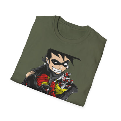 Dynamic Street Art Rebel T-Shirt | Urban Graffiti Artist Tee | Bold Comic Style Graphic Apparel
