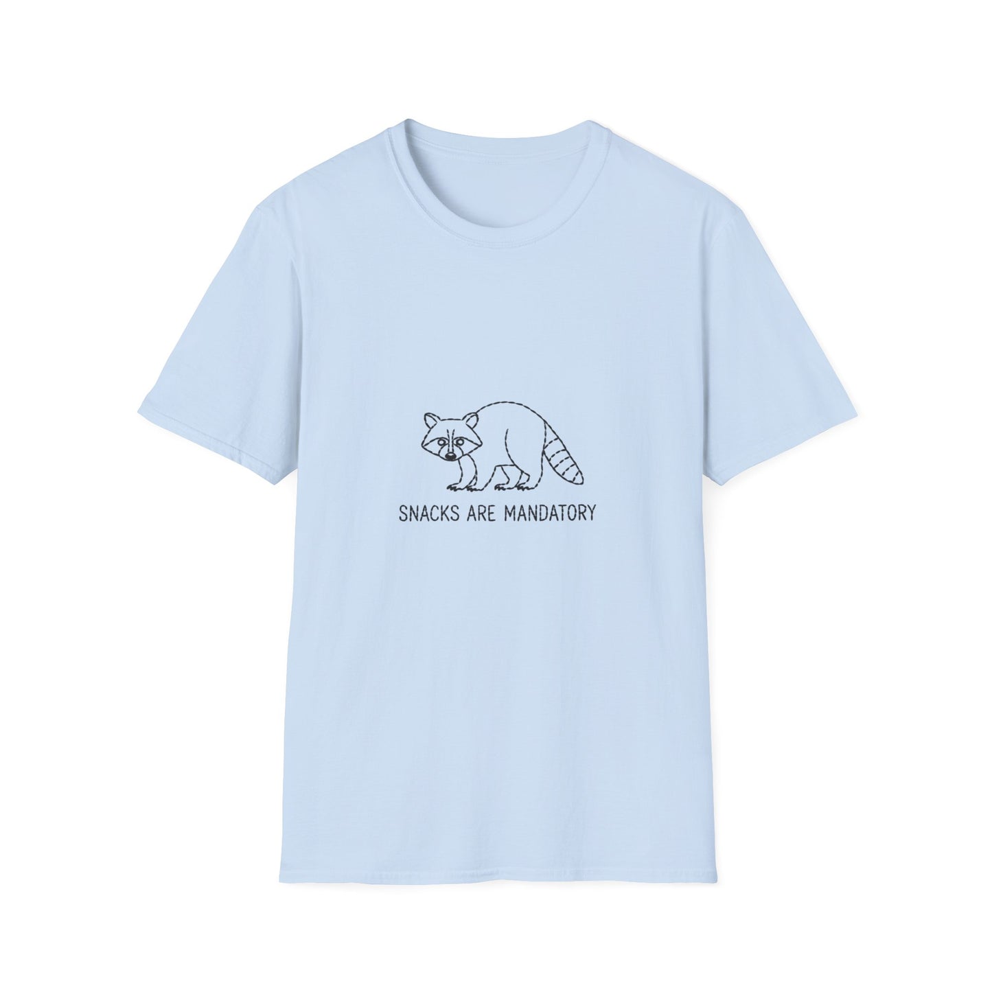 Hilarious 'Snacks Are Mandatory' Bear T-Shirt - Funny Foodie Tee for Snack Lovers & Bear Fans - Ultimate Comfy Gift