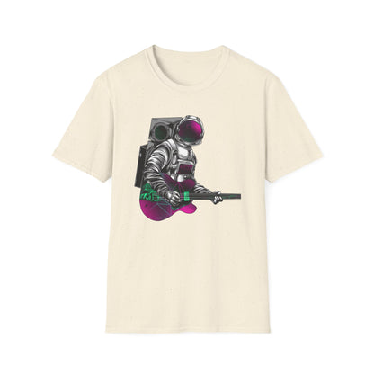Cosmic Guitarist Astronaut T-Shirt | Electrifying Space Rocker Tee | Vibrant Sci-Fi Music Fan Gift