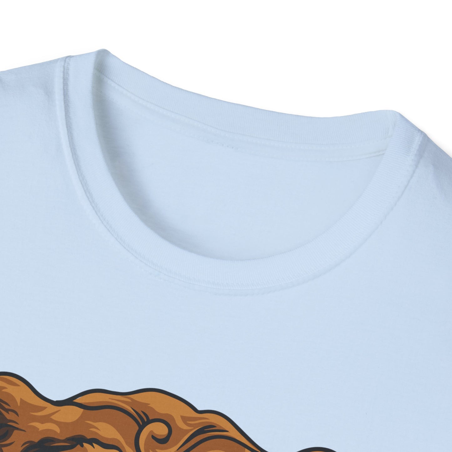 Dapper Grumpy Bear T-Shirt | Fierce Gentleman Animal Lover Tee | Unique Mustache Beard Design Gift
