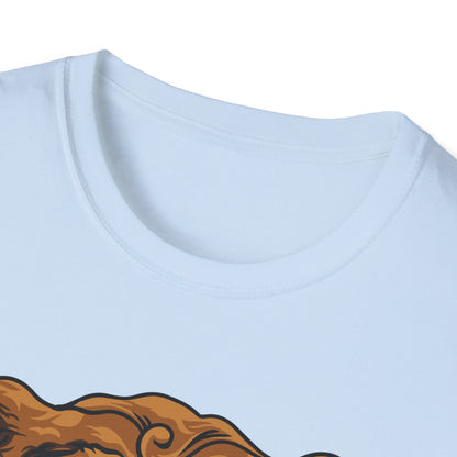 Dapper Grumpy Bear T-Shirt | Fierce Gentleman Animal Lover Tee | Unique Mustache Beard Design Gift
