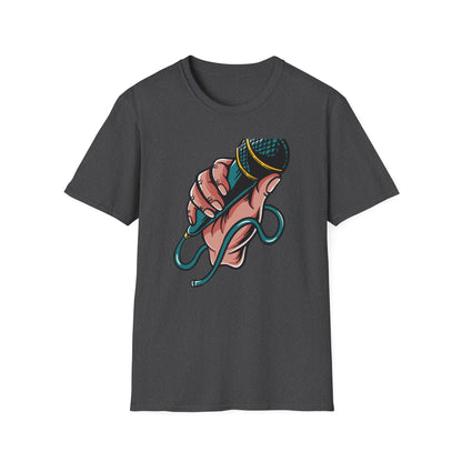 Vibrant Mic Hand T-Shirt: Iconic Design for Singers, Musicians & Music Lovers | Express Your Passion