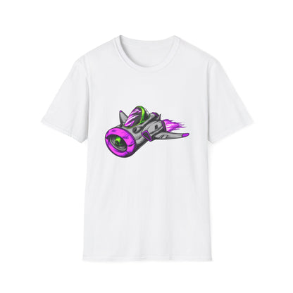 Epic Futuristic Spaceship T-Shirt | Vibrant Retro Sci-Fi Jet Design for Gamers & Space Enthusiasts
