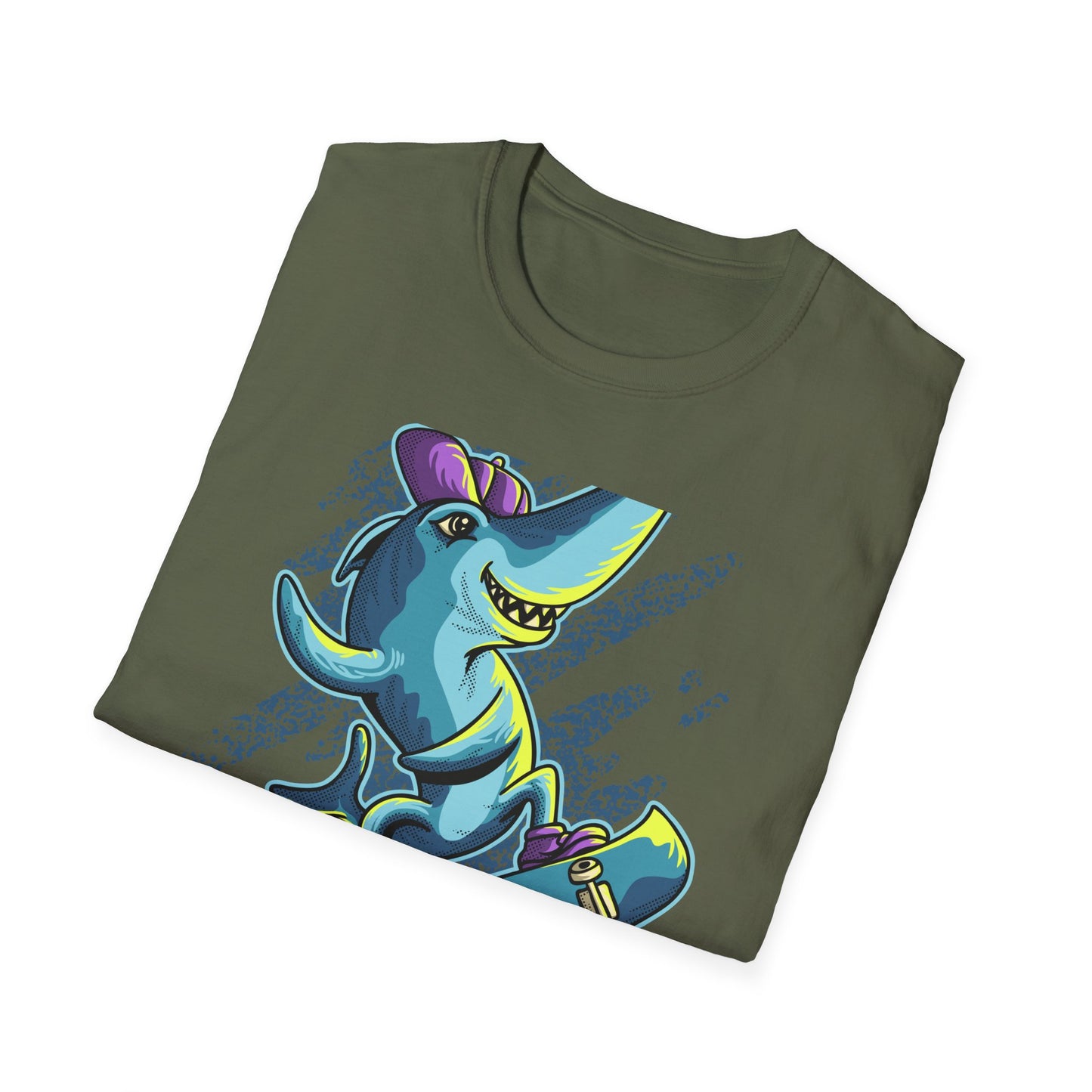 Epic Skater Shark T-Shirt | Rad Retro Skateboard Animal Graphic Tee | Cool Streetwear Apparel for Skate Lovers