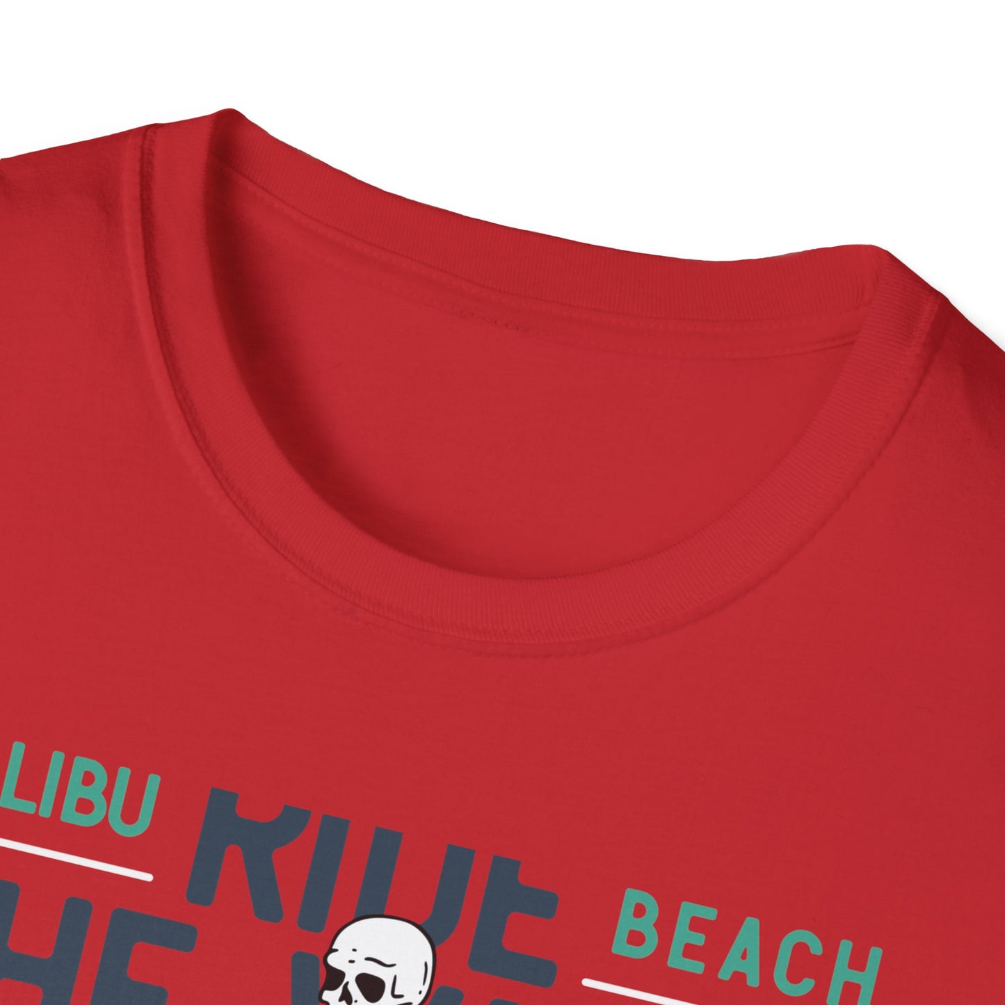Epic Malibu Skeleton Surfer T-Shirt - Ride The Waves California Beach Retro Tee | Unique Vintage Style Surf Graphic