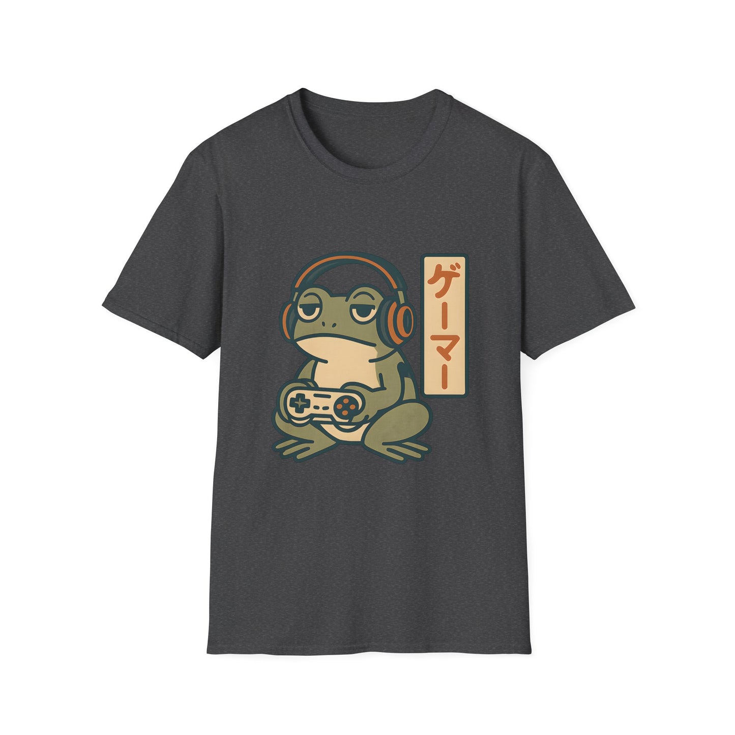 Gamer Frog Headphones Graphic T-Shirt