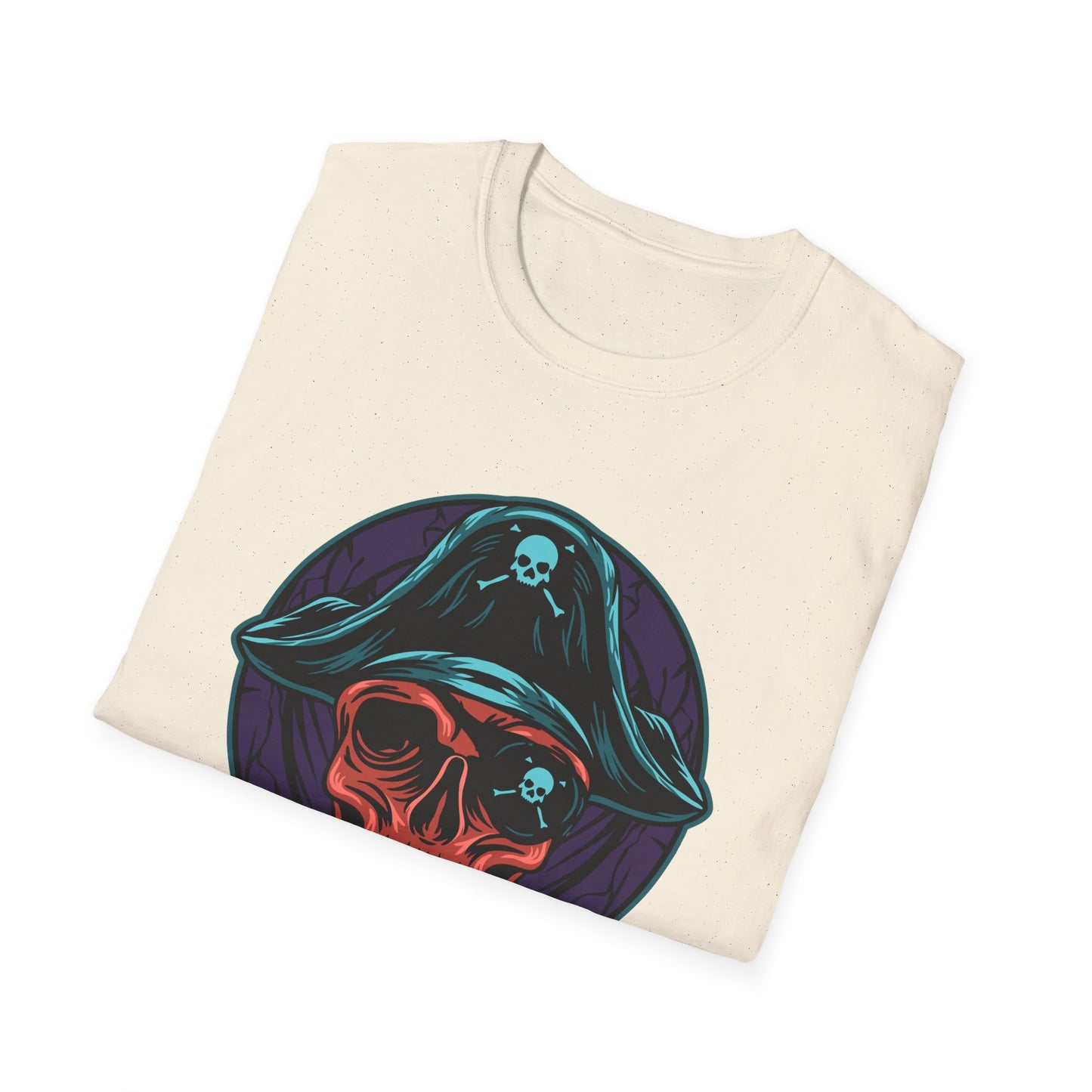 Epic Pirate Skull T-Shirt | Bold Tricorn Hat & Eye Patch Graphic Tee | Unique Adventure Apparel for Pirate Fans