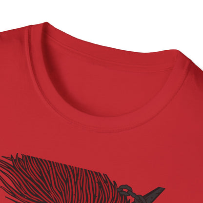 Epic Spartan Skull Helmet T-Shirt - Fearless Warrior Design with Swords & Chains for Men
