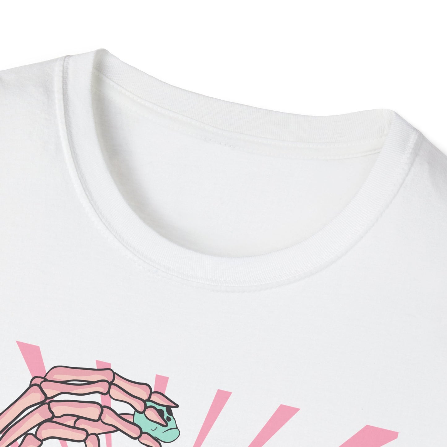 Spooky Sweet Skeleton 'You Make My Heart' T-Shirt | Pastel Goth Skull Popcorn Tee | Edgy Valentine's Day Gift for Unique Love