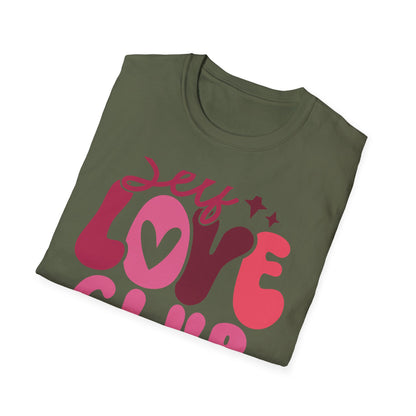 Vibrant Self Love Club T-Shirt | Groovy Retro Heart Design | Empowering Positive Vibes Tee for Women