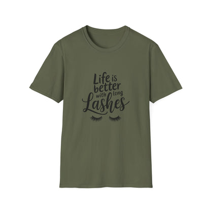 Life's Short, Get Long Lashes T-Shirt - Irresistible Beauty & Lash Tech Gift Tee
