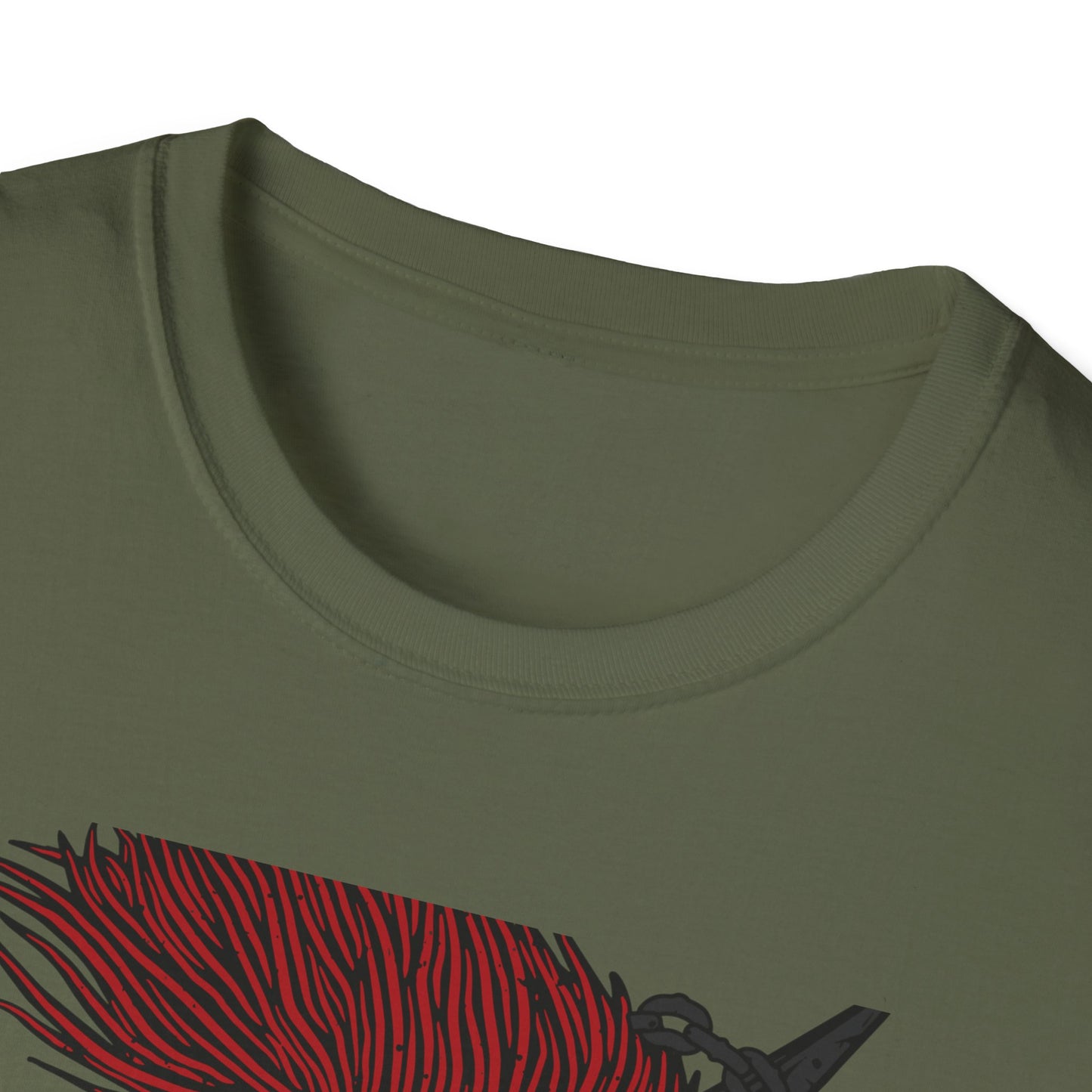 Epic Spartan Skull Helmet T-Shirt - Fearless Warrior Design with Swords & Chains for Men