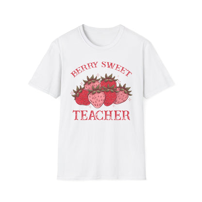 Berry Sweet Teacher T-Shirt - Adorable Strawberry Gift for Educators - Cute & Charming Appreciation Tee