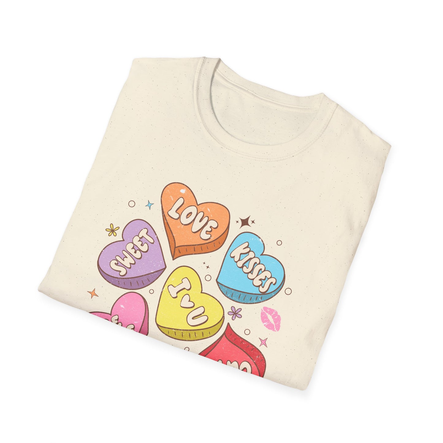 Sweet Retro Conversation Hearts T-Shirt - Adorable Valentine's Day Love Gift Tee for Her