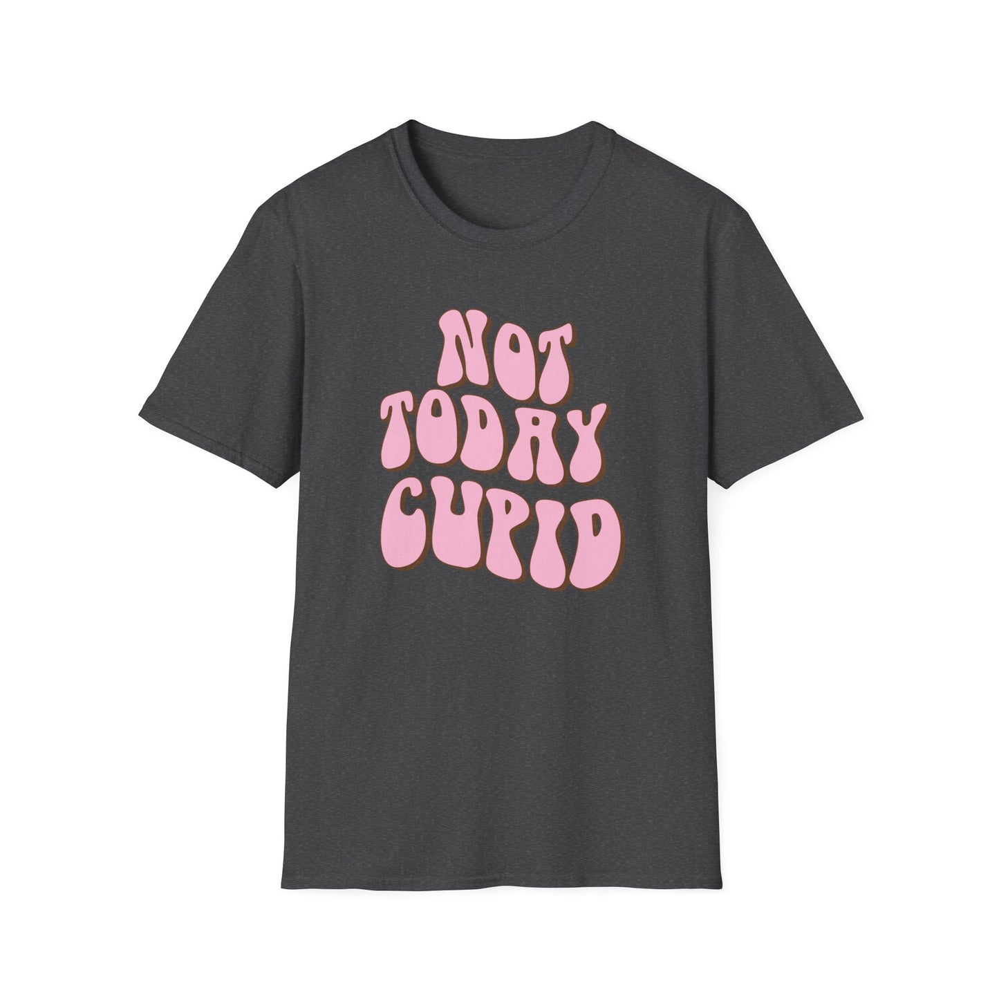 Sassy "NOT TODAY CUPID" Groovy T-Shirt | Retro Anti-Valentine's Day Tee | Fun Single Awareness Apparel