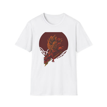 Fierce Mythical Raven Phoenix Warrior T-Shirt - Striking Tribal Art Statement Tee
