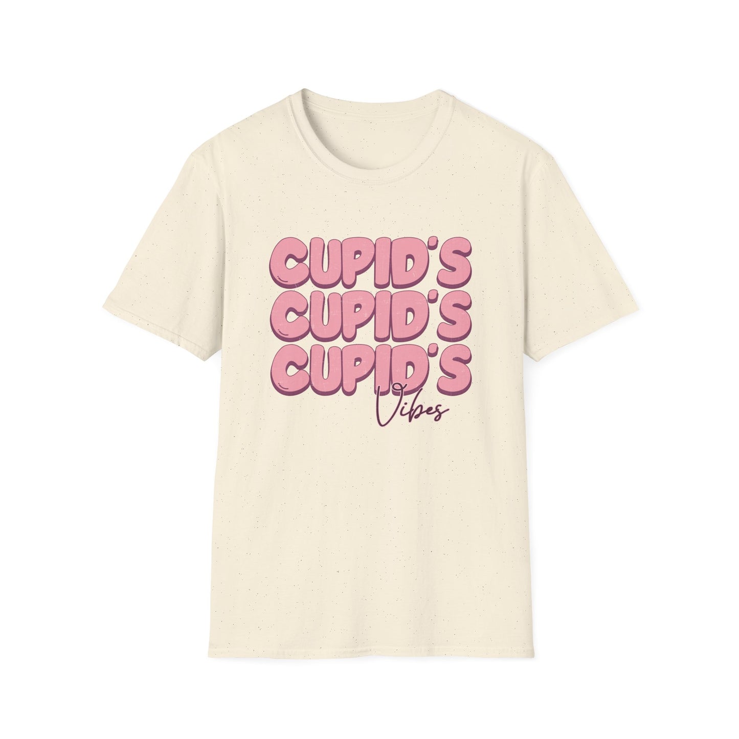 Groovy Cupid's Vibes T-Shirt | Sweet Retro Valentine's Day Love Tee | Adorable Distressed Graphic Gift