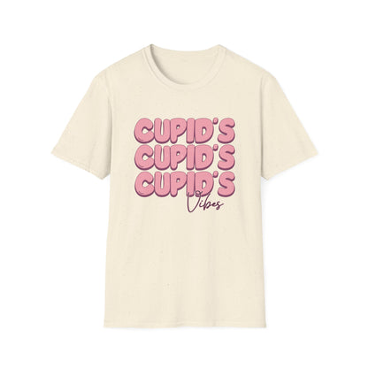 Groovy Cupid's Vibes T-Shirt | Sweet Retro Valentine's Day Love Tee | Adorable Distressed Graphic Gift
