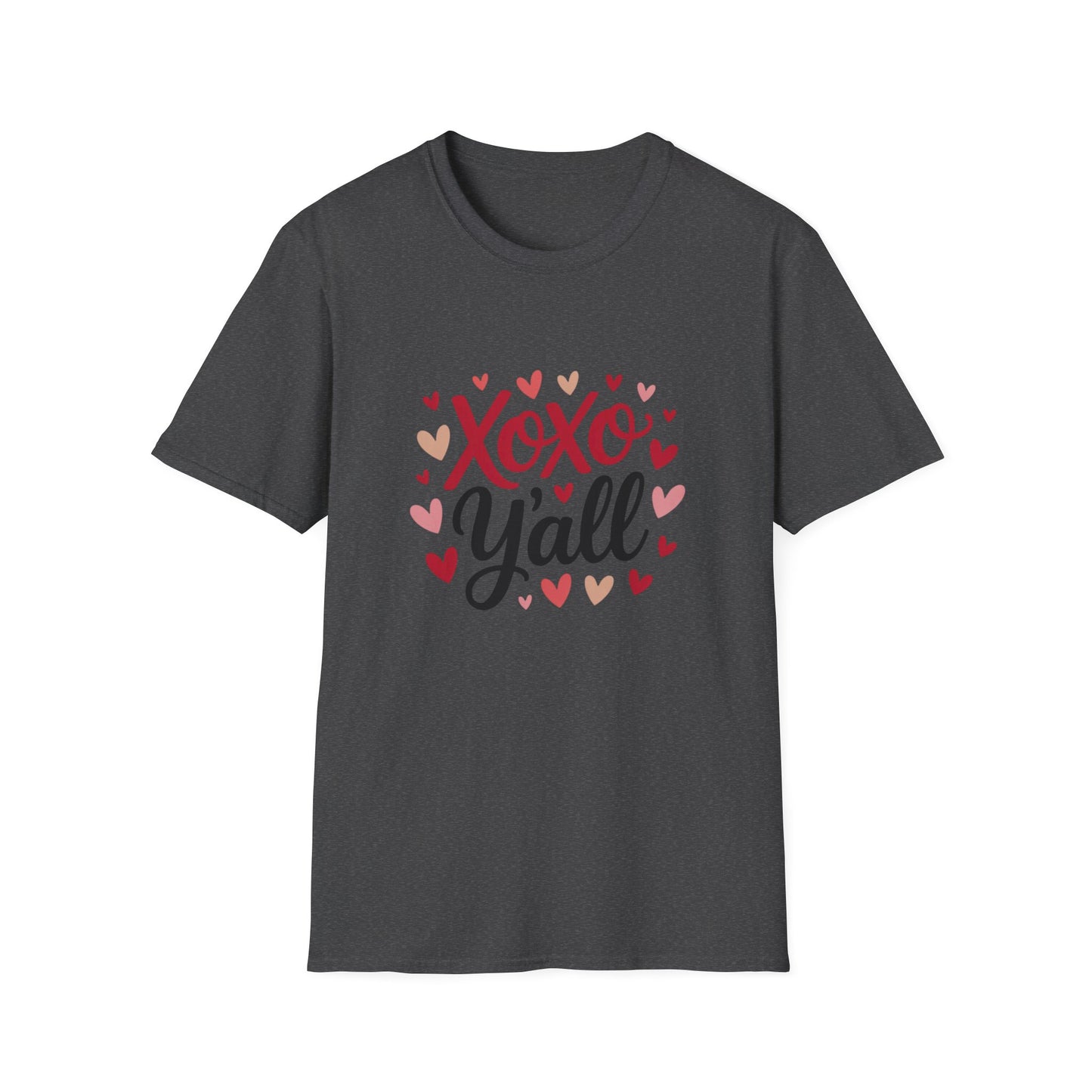 Charming Xoxo Y'all Hearts T-Shirt | Sweet Southern Love Tee | Perfect Valentine's Day Gift for Her