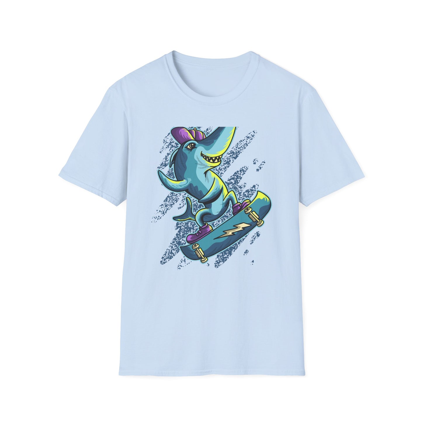 Epic Skater Shark T-Shirt | Rad Retro Skateboard Animal Graphic Tee | Cool Streetwear Apparel for Skate Lovers