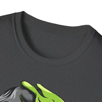 Epic Melting Skull & Slime T-Shirt - Vibrant Half-Skull Gooey Monster Graphic Tee for Edgy & Alternative Style