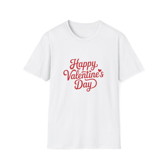 Sweet Happy Valentine's Day T-Shirt | Adorable Script Love Tee | Perfect Romantic Gift for Couples & Loved Ones | Express Your Love