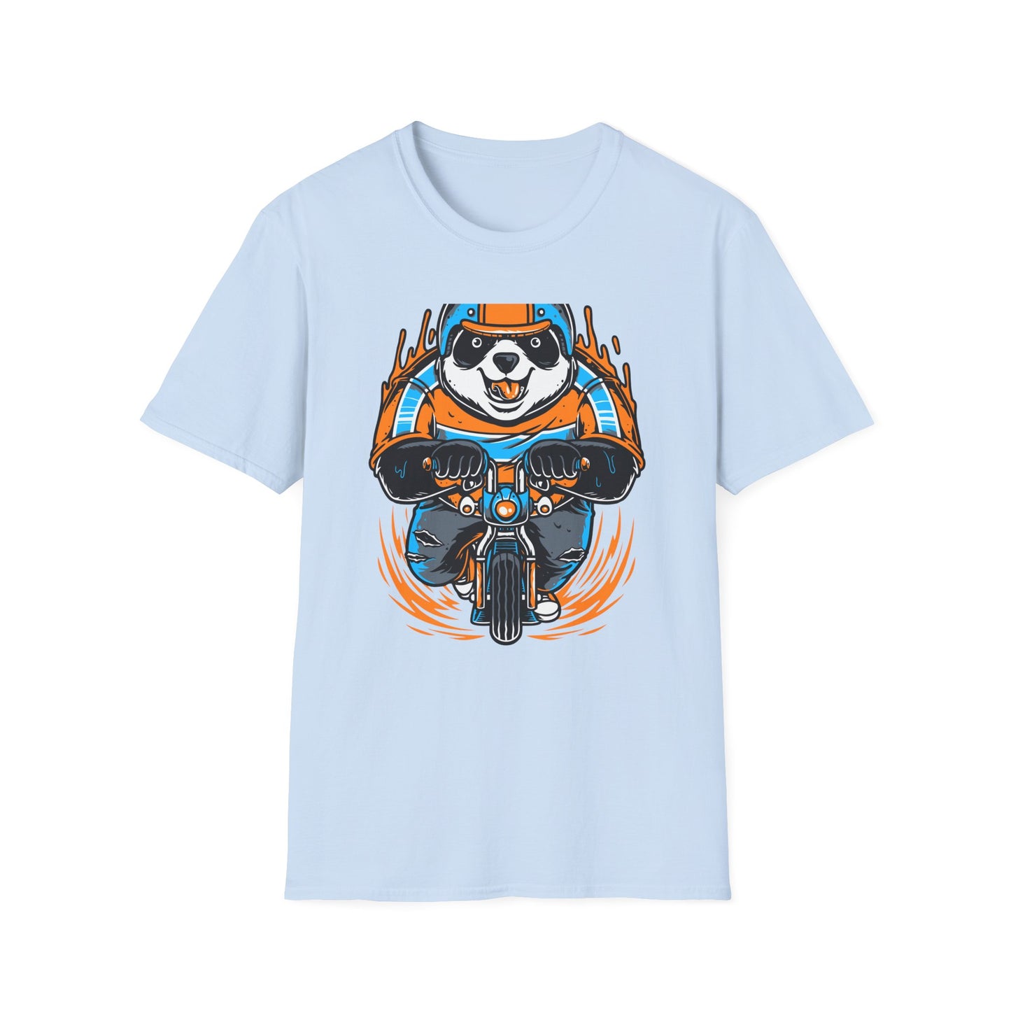 Epic Panda Biker T-Shirt! Cool Motorcycle Riding Animal Graphic Tee. Vibrant, Unique & Fun for Riders & Panda Lovers. Must-Have!