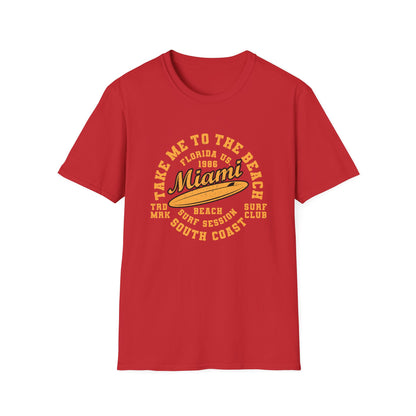 Awesome Vintage Miami Beach Surf Club T-Shirt | Florida US 1986 Summer Vacation Tee | Trendy Coastal Lifestyle Apparel
