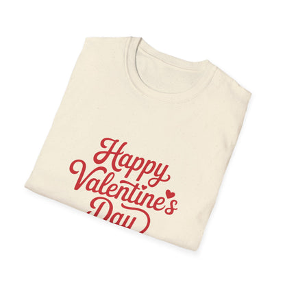 Charming Happy Valentine's Day T-Shirt | Sweet Heart Script Love Tee | Perfect Festive Gift for Her & Him