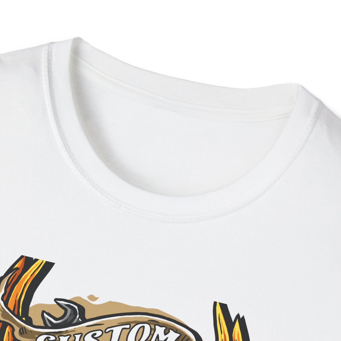 Epic Custom Culture T-Shirt | Bold Flaming Eye & Biker Wings Design | Unleash Your Rebel Spirit - Hot Rod Tee