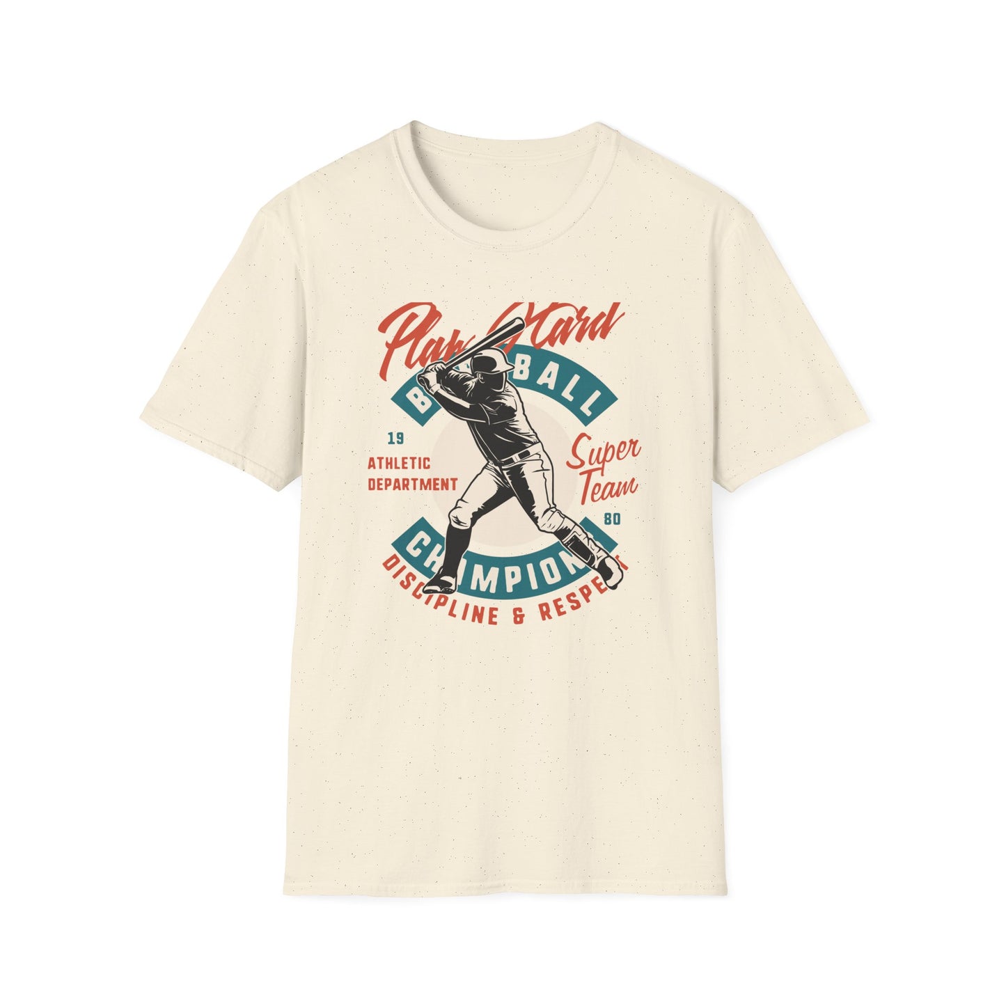Classic Baseball Play Hard Champion T-Shirt | Vintage Athletic Department Super Team Tee | Dynamic Sports Fan Gift